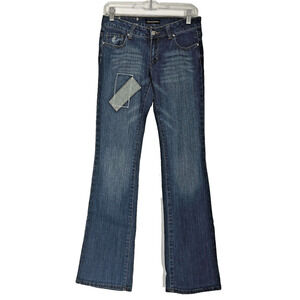 Rocawear Bootcut Jeans Womens 3 Blue Patchwork Denim Rhinestones Classic Retro